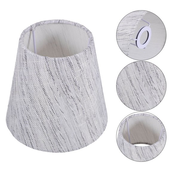 GAXIRE Lamp Shade Replacement Fabric Drum Light Shade Grey 1Pcs