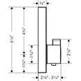 thumbnail image 2 of Hansgrohe 15762 Showerselect S Squarethermostatic Valve Trim Only - Black, 2 of 3