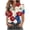 Tops-233Red, variant on Gamivast Shirts for Women Fourth of July Star Print Collared V Neck Short Sleeve Loose Fit Patriotic Shirts Casual Summer Shirts Button Down Going out Vacation Wear