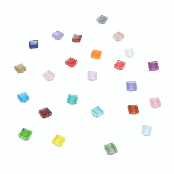 ColoMX 24 PCS colorido mosaico imanes de frigorife de cristal pegatina magnética magnética imanes para refrigerador decorativos para oficina en casa