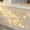 thumbnail image 4 of Rosnek LED Copper Wire String Lights, 33ft 100LED Fairy String Lights USB Powered with On/Off Switch for Christmas Tree Wedding Party Home Decoration, Warm White, 4 of 10