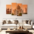 thumbnail image 2 of Elephant Stock Historic Taj Mahal At Sunrise Wall Art - Horizontal Multi Panel Canvas - Living Room Wall Decor - Places Multi Panel - Orange And Brown Decor - 84" x 54", 2 of 4