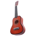 thumbnail image 1 of PAMINGONO Mini Acoustic Guitar - 21 Inch 6-String Wooden Instrument For Beginners, Children - Coffee Present, 1 of 6