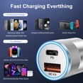thumbnail image 7 of Car Charger, Quick Charging 48W 2-Port USB-C & USB-A Car Power Adapter PD/QC, 7 of 7