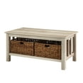 thumbnail image 6 of Woven Paths Traditional Storage Coffee Table with Bins, White Oak, 6 of 11