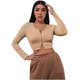 thumbnail image 2 of Pntutb Mujeres Sexy Retro Cremallera top Tee Turn-Down Collar Blusa de manga larga para mujer Pntutb Pntutb-5744, 2 of 7