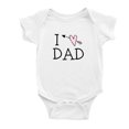 thumbnail image 3 of I Love Mom and I Love Dad Newborn Twins Bodysuit Baby Boys Girls Sister Brother (White, 3-6M), 3 of 5