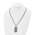 thumbnail image 4 of Stainless Steel Curb Necklace with Pendants Chain Chisel Antiqued and Brushed Phoenix Dog Tag on a 22 inch 20.98 mm, 4 of 5