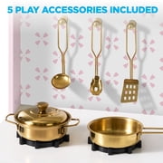 Best Choice Products Toddler Kitchen Playset, Wooden Kids Toy Kitchen w/ Microwave, Oven, 5pcs & Storage - Blush Pink