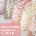 thumbnail image 6 of COOPLUS Womens Fuzzy Socks Warm Fluffy Winter Slipper Sleep Comfy Socks for Women 5 Pairs, 6 of 7