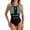 Green, variant on One Piece Swimsuit for Women Halter Keyhole Mesh Panel Striped Monokini for Beach Vacation