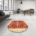 thumbnail image 4 of Ahgly Company Machine Washable Indoor Rectangle Abstract Mustard Yellow Area Rugs, 5' x 8', 4 of 7