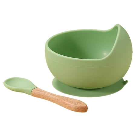 

Meizhencang Unbreakable Feeding Bowl Anti-crack Silicone Food Grade Spoon Included Suction Bowl Baby Stuff