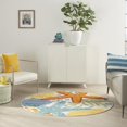 thumbnail image 2 of 5â€™ Round Multicolor Indoor Outdoor Area Rug, 2 of 9