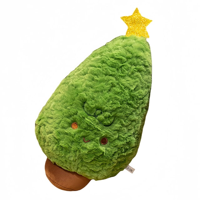 Árbol de Navidad con dibujos animados de muñecos de peluche, 35 cm, color verde