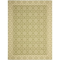 SAFAVIEH Courtyard Austin Geometric Indoor/Outdoor Area Rug, 8' x 11', Green/Cream