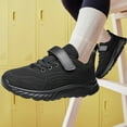 thumbnail image 5 of YHOON Boys Girls Shoes Lightweight Breathable Athletic School Running Tennis Kids Sneakers All Black Toddler Size 5, 5 of 8