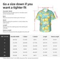 thumbnail image 6 of Lsque Yellow Lemon pattern Hawaiian Shirt for Men, Unisex Summer Beach Casual Short Sleeve Button Down Shirts-Large, 6 of 9