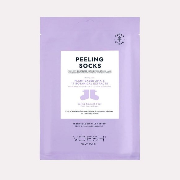 VOESH Exfoliating Peeling Socks - Foot Peeling Mask - Foot Masks Socks - Foot Peel Callus Remover - Exfoliating Peeling Socks for Dry Feet - Pedicure Foot Peel - One Pair of Peeling Socks - Foot Masks