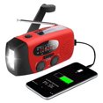 thumbnail image 1 of Röd vevradio med solceller, ficklampa och 2000mAh powerbank Nödradio, överlevnad, 1 of 5