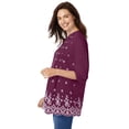 thumbnail image 3 of Woman Within Plus Size Embroidered Pintuck Tunic, 3 of 6