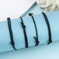 thumbnail image 4 of 50pcs Waxed Cord Bracelet Making Black Adjustable Diameter: 50~75mm 2mm, 4 of 4