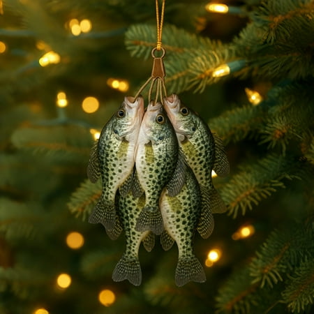 Eolstice Crappie Fishing Ornament Fishing Lure Ornament Angler Themed Christmas Decoration For Christmas Trees Gift Giving Tackle Boxes Fisherman Gifts And Outdoor Enthusiasts