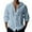Blue, variant on Caqnni Mens Cotton Linen Casual Stylish Button Down Shirt Long Sleeve Dress Shirts (White,XL)