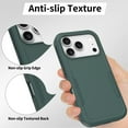 thumbnail image 6 of ELEHOLD Case for iPhone 17 Pro Max, Shockproof Dual Layer Case Hybrid Cover, Non-Slip Grip,Darkgreen, 6 of 6