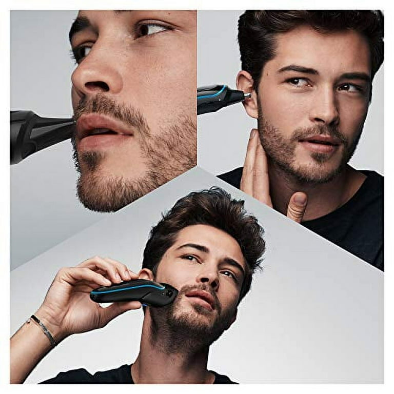 Braun All-in-one trimmer MGK5280, 9-in-1 Beard Trimmer, Hair Clipper, Ear  and Nose Trimmer, Body Groomer, Detail Trimmer, Rechargeable, with Gillette  ProGlide Razor, Black/Blue 