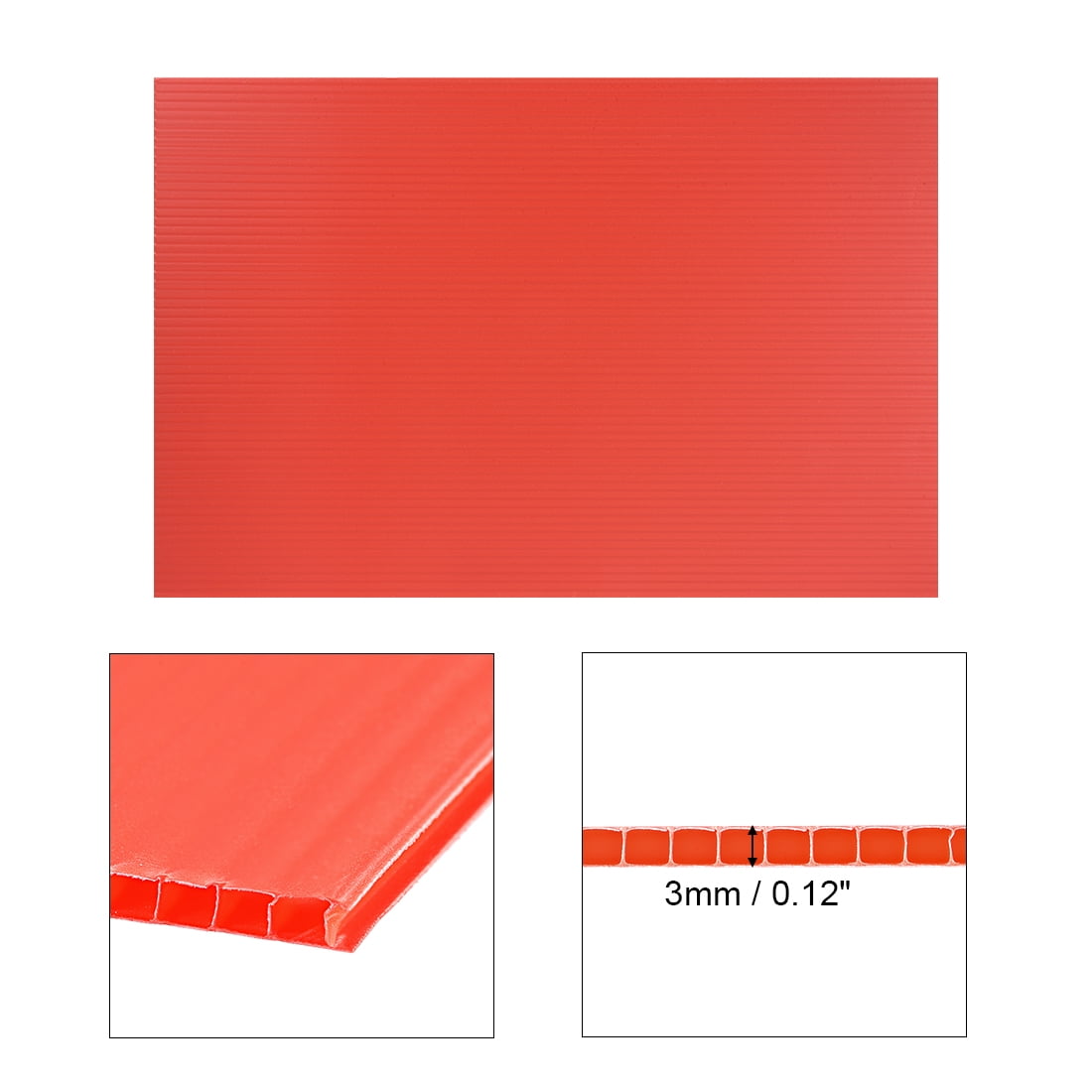 Uxcell Corrugated Plastic Sheets 0.12" Colorful Blank Yard Lawn Signs 11.81" x 15.75" 7Pcs