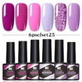 thumbnail image 5 of 6-Bottle Gel Nail Polish Set #25 - Base and Top Coat Gel Nail Polish Set, 6Pcs X 8.5Ml, Nail Polish Easter Mother'S Day Nail Care Makeup Organizers, 5 of 6