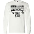 thumbnail image 3 of Inktastic North Carolina Awesome Since 1789 Long Sleeve T-Shirt, 3 of 5
