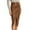Brown, variant on Riforla Women's Leather Midi Skirt High Waisted Front Slit Zip Back Ruched Bodycon Fall Club Long Skirts Womens Skirts Beige L
