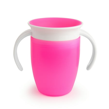 Munchkin Miracle 360° Spoutless Trainer Sippy Cup, Size 7 oz, Pink, Unisex