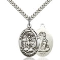thumbnail image 3 of Bliss Sterling Silver St. Michael the Archangel Pendant 1 x 5/8 24 Inches Stainless Steel Heavy Curb Chain Lobster Claw Clasp Patron Saint of Police Officers/EMTs USA Made Lifetime Warranty Boxed, 3 of 3