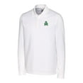 thumbnail image 2 of Men's Cutter & Buck White Marshall Thundering Herd Advantage Tri-Blend Pique Long Sleeve Polo, 2 of 3