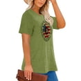 thumbnail image 7 of XCHQRTI 4th of July Daisy Women Plus Size Tshirts Graphic USA Casual Tees, 7 of 7