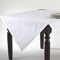 thumbnail image 1 of SARO 6100.W36S 36 in. Square Hemstitched Topper Tablecloth - White, 1 of 1