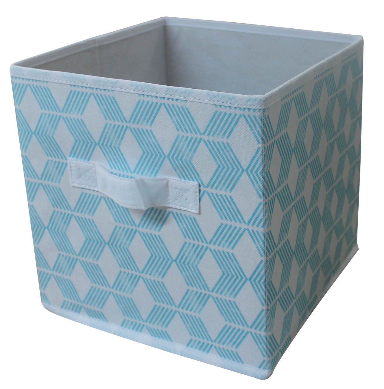 Mainstays collapsible 10.5" x 10.5" cube storage bins, Aqua Diamond