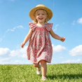 thumbnail image 3 of Mnyotv Flutter Sleeve Floral Dresses for Girls Casual Smocked Clothes Toddler Baby Girl Summer Outfits Size 6-12Months, 3 of 6