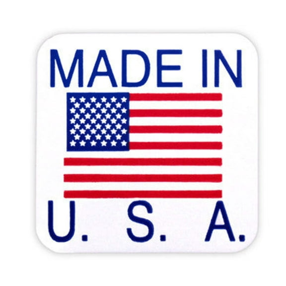Made in U.S.A. Stickers - 1" x 1" - 500/Box