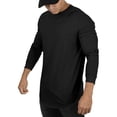 thumbnail image 4 of Hanerdun Men Solid T Shirts Male Long Sleeve Tee Crew Neck Pullover Tops Black M, 4 of 5