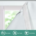 thumbnail image 3 of Lapalife Blackout Door Curtain, Thermal Insulated French Door Curtains for Privacy, Tie up Shades Tricia Door Blind, 1 Panel, 26"x 66", White, 3 of 8