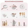 thumbnail image 5 of Robud Interactive Wooden Kitchen Play Set with Cooker, Suitable for Kids Age 3+, Pink, 5 of 11
