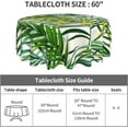 thumbnail image 6 of Tropical Palm Leaf Tablecloth Round 60 Inch Watercolor Palm Frond Tablecloth Waterproof Green Banana Leaf Table Cloth Kitchen Table Cloth Cover for Party Holiday Dinning Tabletop Home Decor, 6 of 6