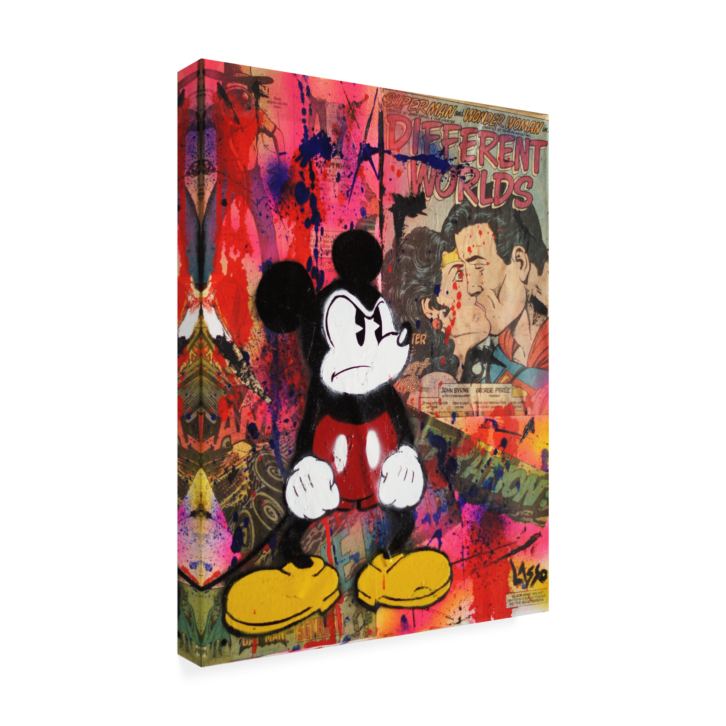 Trademark Fine Art 'Angry Mickey' Canvas Art by Sr.LaSso