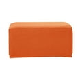 thumbnail image 4 of Foot Stool Change Storage Ottoman Padded Footrest Dressing Makeup Stool Seat Cover , Orange, 4 of 8