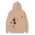 thumbnail image 5 of Byoo Print Hoodie for Big Girl Soft Long Sleeve Pullover Hooded Sweatshirt Kids Fall Winter Top,Khaki, 5 of 6