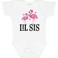 thumbnail image 3 of Inktastic Little Sister Girls Lil Sis Flamingo Girls Baby Bodysuit, 3 of 5